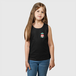 Майка детская хлопок Ливерпуль Логотип, цвет: черный — фото 2