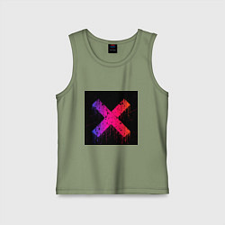 Майка детская хлопок Кибер крест, цвет: авокадо