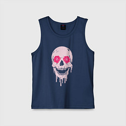 Майка детская хлопок Jolly skull, цвет: тёмно-синий