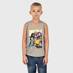 Майка детская хлопок Fairy Tail heroes, цвет: миндальный — фото 2