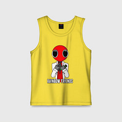 Майка детская хлопок Радужные друзья - Красный, цвет: желтый