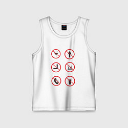 Детская майка Запрещающие знаки
