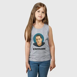 Майка детская хлопок Eminem поп-арт, цвет: меланж — фото 2