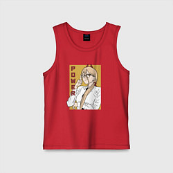 Майка детская хлопок Милая Пауэр, цвет: красный