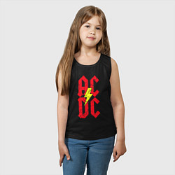 Майка детская хлопок AC DC logo, цвет: черный — фото 2
