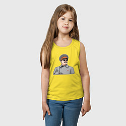 Майка детская хлопок Товарищ Сталин крутой, цвет: желтый — фото 2