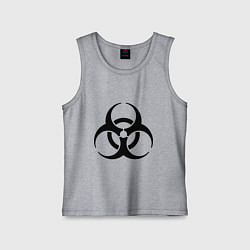 Майка детская хлопок Biological hazard, цвет: меланж
