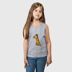 Майка детская хлопок Игрушка жираф, цвет: меланж — фото 2