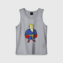 Майка детская хлопок Vault boy - boxer, цвет: меланж