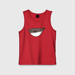 Майка детская хлопок Фугу, цвет: красный