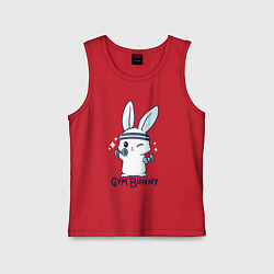 Майка детская хлопок Gym bunny, цвет: красный