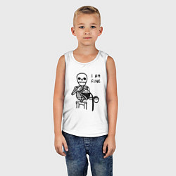 Майка детская хлопок Я не в порядке, цвет: белый — фото 2