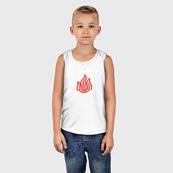 Майка детская хлопок Рисованный символ народа огня, цвет: белый — фото 2