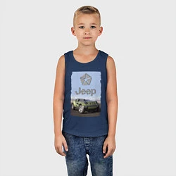 Майка детская хлопок Chrysler Jeep - concept, цвет: тёмно-синий — фото 2