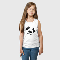 Майка детская хлопок Взгляд панды, цвет: белый — фото 2