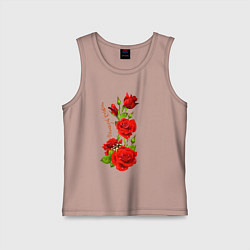 Детская майка Прекрасная Каролина - букет из роз