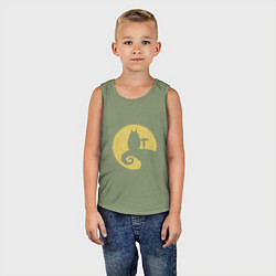 Майка детская хлопок Тоторо в ночи, цвет: авокадо — фото 2