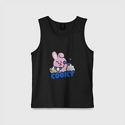 Майка детская хлопок Cooky BT21 Jungkook, цвет: черный