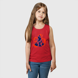 Майка детская хлопок Звездная йогини и красный символ ОМ, цвет: красный — фото 2