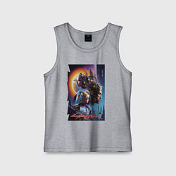 Майка детская хлопок Cyberpunk 2077 - characters - neural network, цвет: меланж