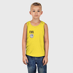 Майка детская хлопок Evil голова с зубами, цвет: желтый — фото 2