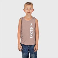 Майка детская хлопок Hockey, цвет: пыльно-розовый — фото 2