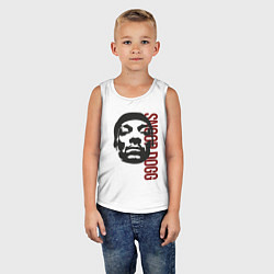 Майка детская хлопок Репер Snoop Dogg, цвет: белый — фото 2