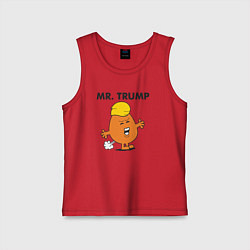 Майка детская хлопок Мистер Дональд Трамп, цвет: красный