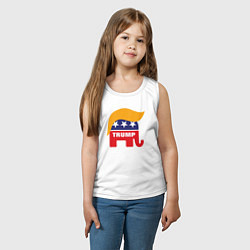 Майка детская хлопок Trump elephant, цвет: белый — фото 2