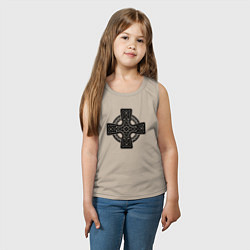 Майка детская хлопок Кельтский крест, цвет: миндальный — фото 2