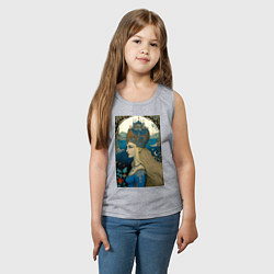 Майка детская хлопок Царевна-Лебедь - нейросеть, цвет: меланж — фото 2