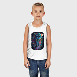 Майка детская хлопок В поисках новых миров, цвет: белый — фото 2