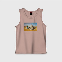 Майка детская хлопок Апофеоз ANIMAX, цвет: пыльно-розовый