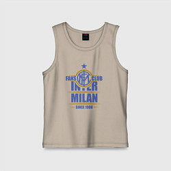 Майка детская хлопок Inter Milan fans club, цвет: миндальный
