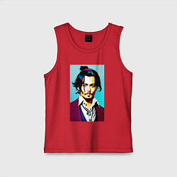 Майка детская хлопок Johnny Depp - Japan style, цвет: красный