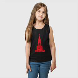 Майка детская хлопок Kremlin Moscow, цвет: черный — фото 2