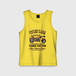 Майка детская хлопок Винтажный чеппер, цвет: желтый