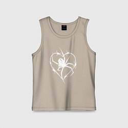 Майка детская хлопок Spider love, цвет: миндальный