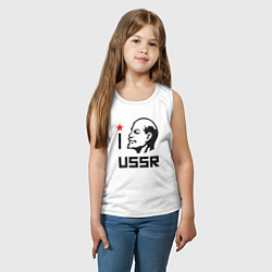 Майка детская хлопок Люблю СССР, цвет: белый — фото 2