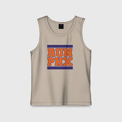 Майка детская хлопок Run Phoenix Suns, цвет: миндальный