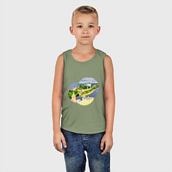 Майка детская хлопок Псков, цвет: авокадо — фото 2