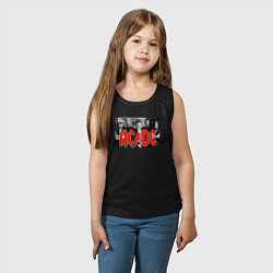Майка детская хлопок AC DC metal, цвет: черный — фото 2