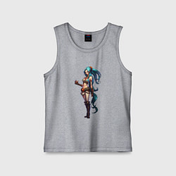 Майка детская хлопок Jinx art, цвет: меланж