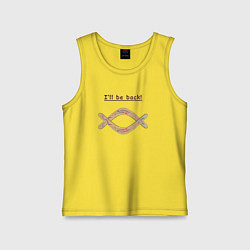 Майка детская хлопок Австралия - Ill be back, цвет: желтый