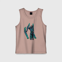 Майка детская хлопок Saundwave, цвет: пыльно-розовый