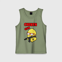 Детская майка Chicken machine gun