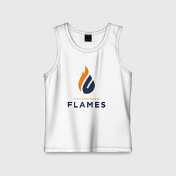 Майка детская хлопок Copenhagen Flames лого, цвет: белый