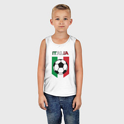 Майка детская хлопок Футбол Италии, цвет: белый — фото 2