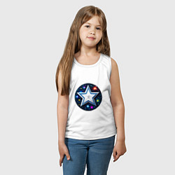 Майка детская хлопок Звезда и полотно космоса, цвет: белый — фото 2