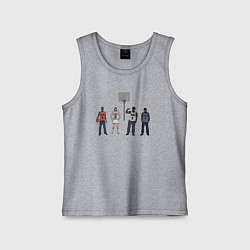 Майка детская хлопок Баскетбольная команда, цвет: меланж